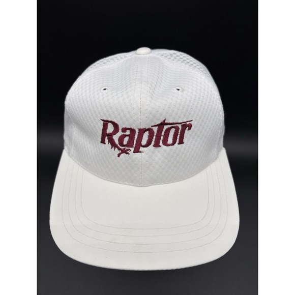 Rawlings Raptor Mesh Snapback Hat White Maroon Embroidery Pro Tag - Picture 3 of 8
